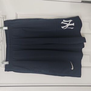 Mens Nike NY Yankee Athletic Shorts Blue Dri-Fit Medium